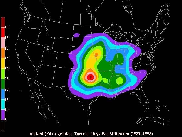 tornado alley map. Dixie Tornado Alley across