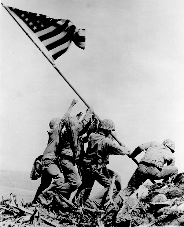 famous flag raising photo